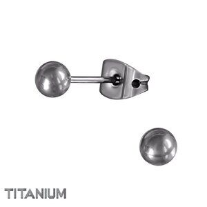 Titanium Ball Stud Earrings 5mm​